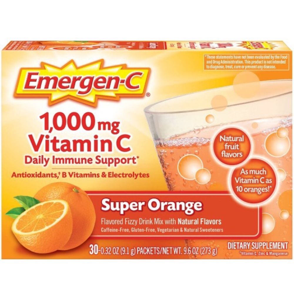 Emergen-C 1,000 mg Vitamin C Super Orange 30 Pack